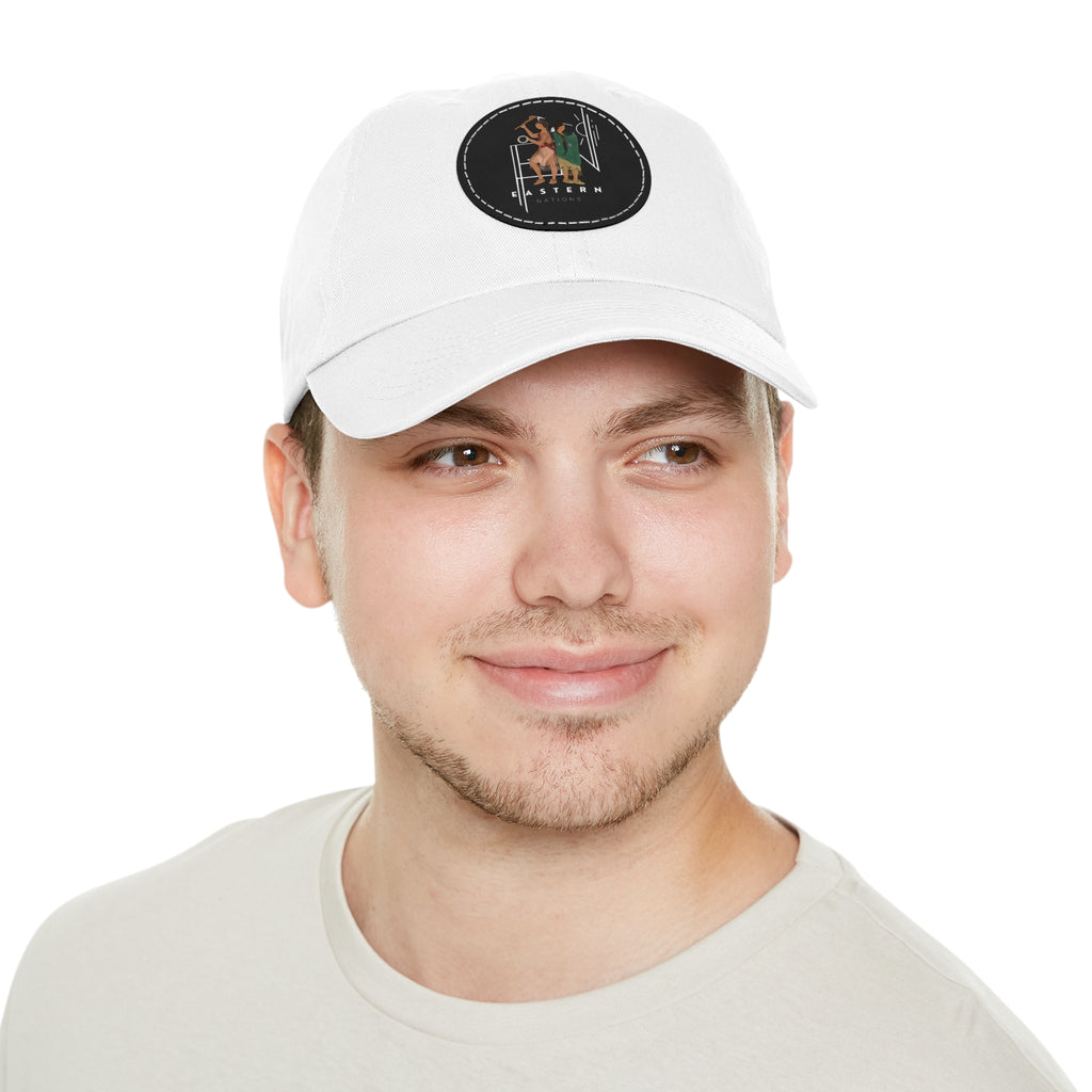 Launch Hat with Leather Patch (Round)