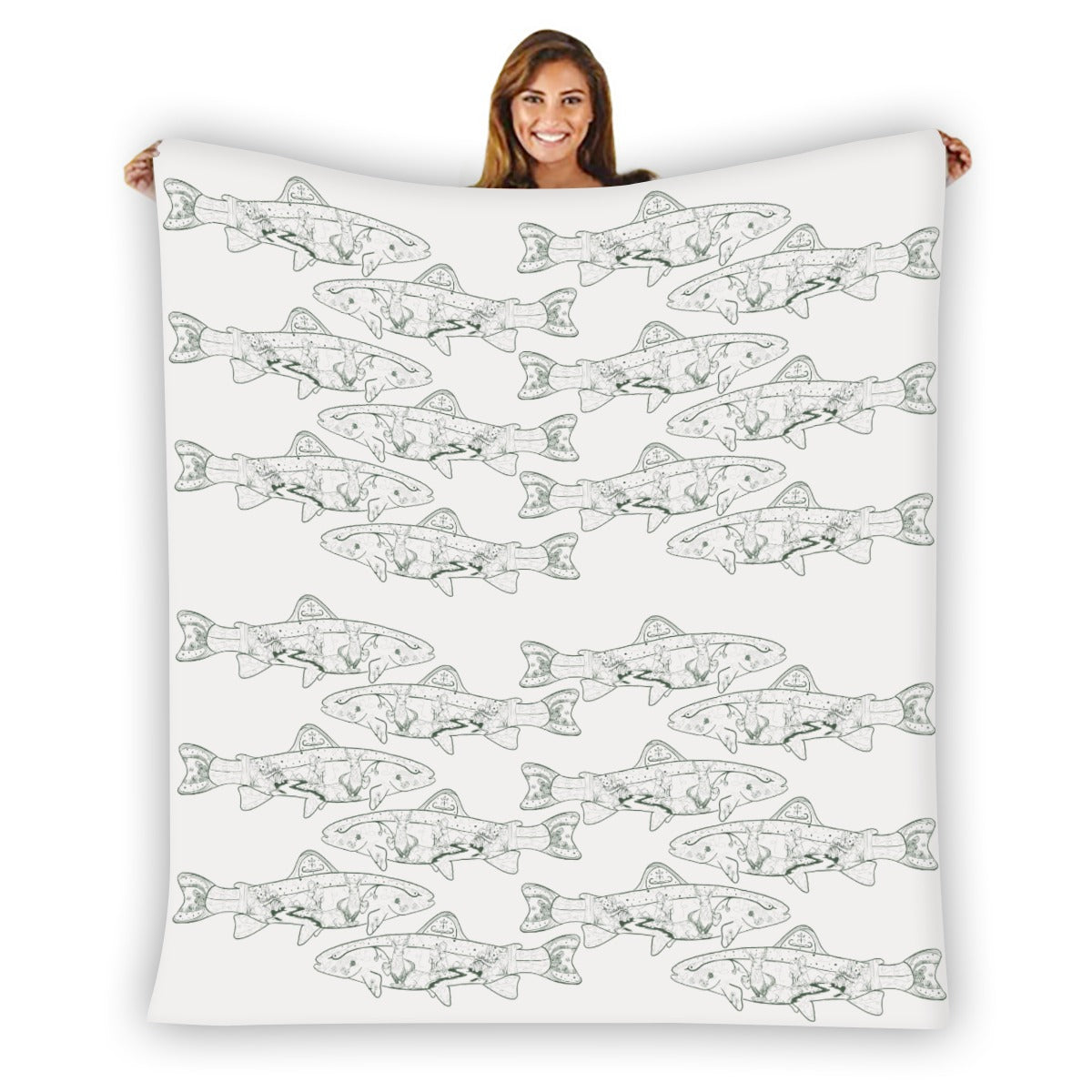 Sepoese Single-Side Printing Flannel Blanket