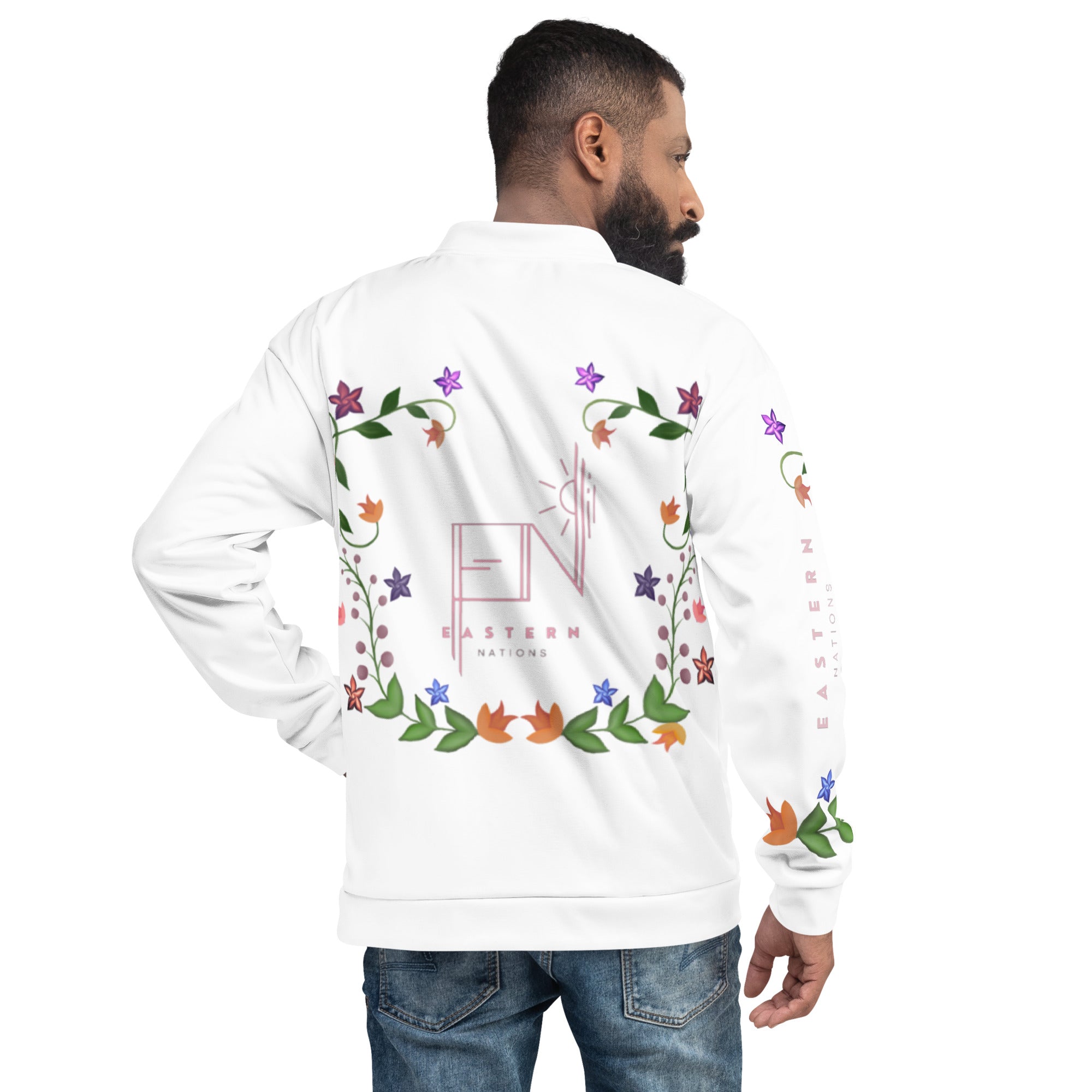 Floral Logo Unisex Bomber Jacket
