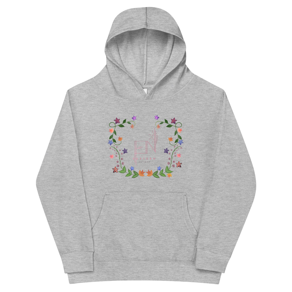 Floral Logo Kids fleece hoodie