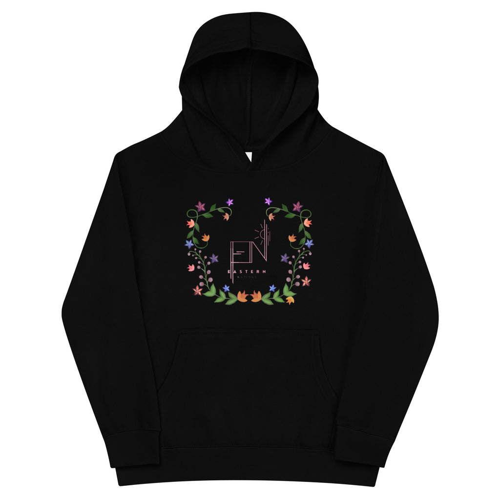 Floral Logo Kids fleece hoodie