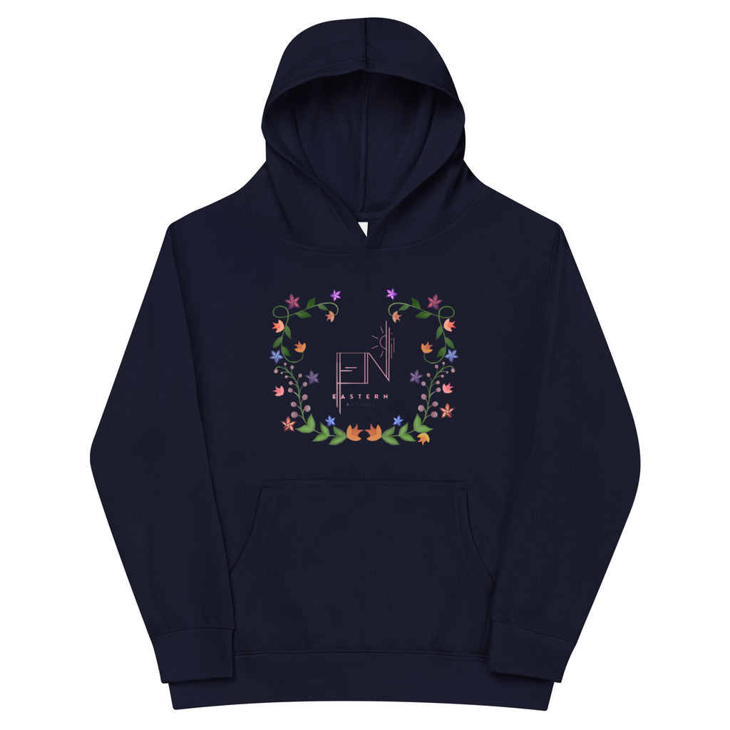Floral Logo Kids fleece hoodie