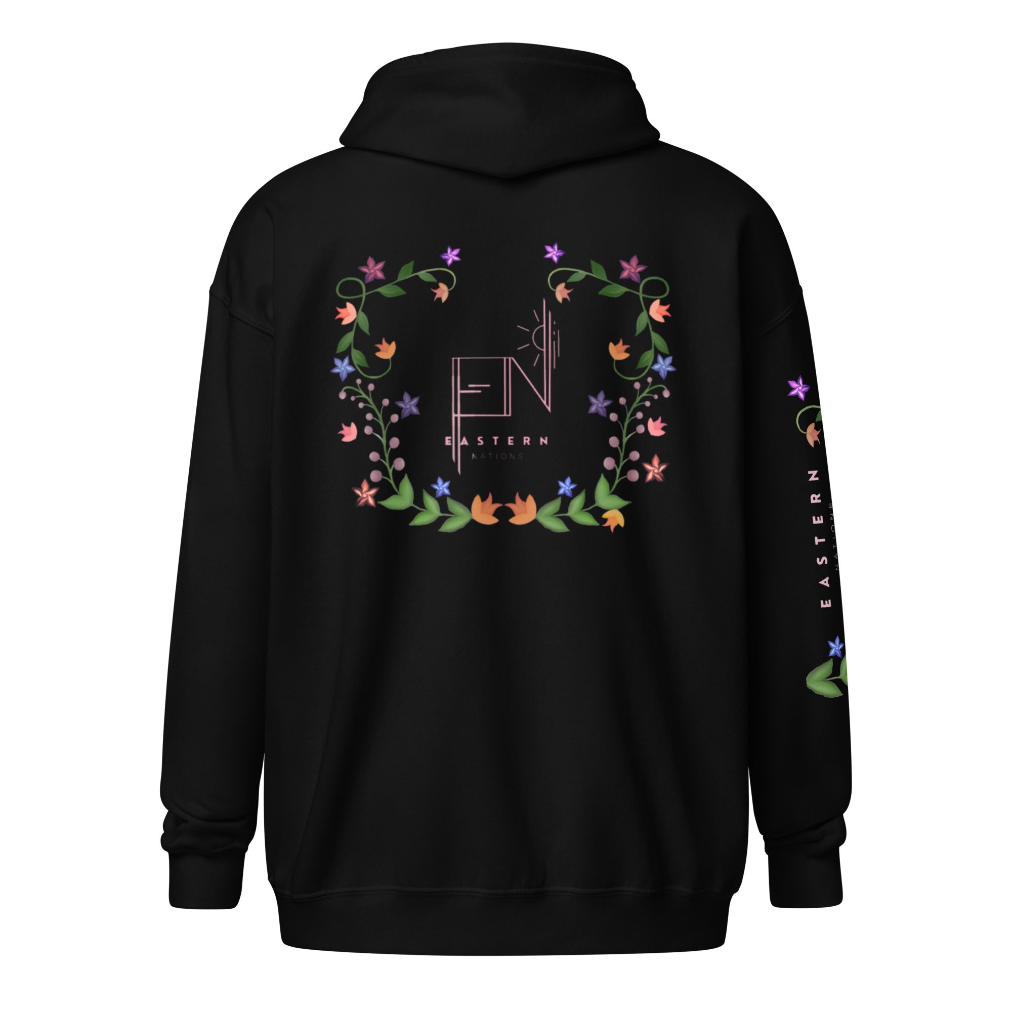 Floral Logo Unisex heavy blend zip hoodie