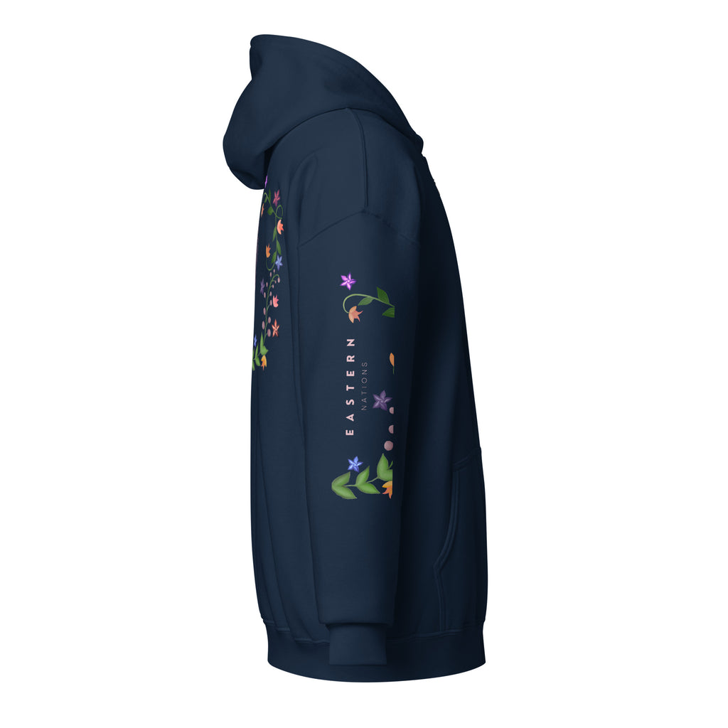 Floral Logo Unisex heavy blend zip hoodie