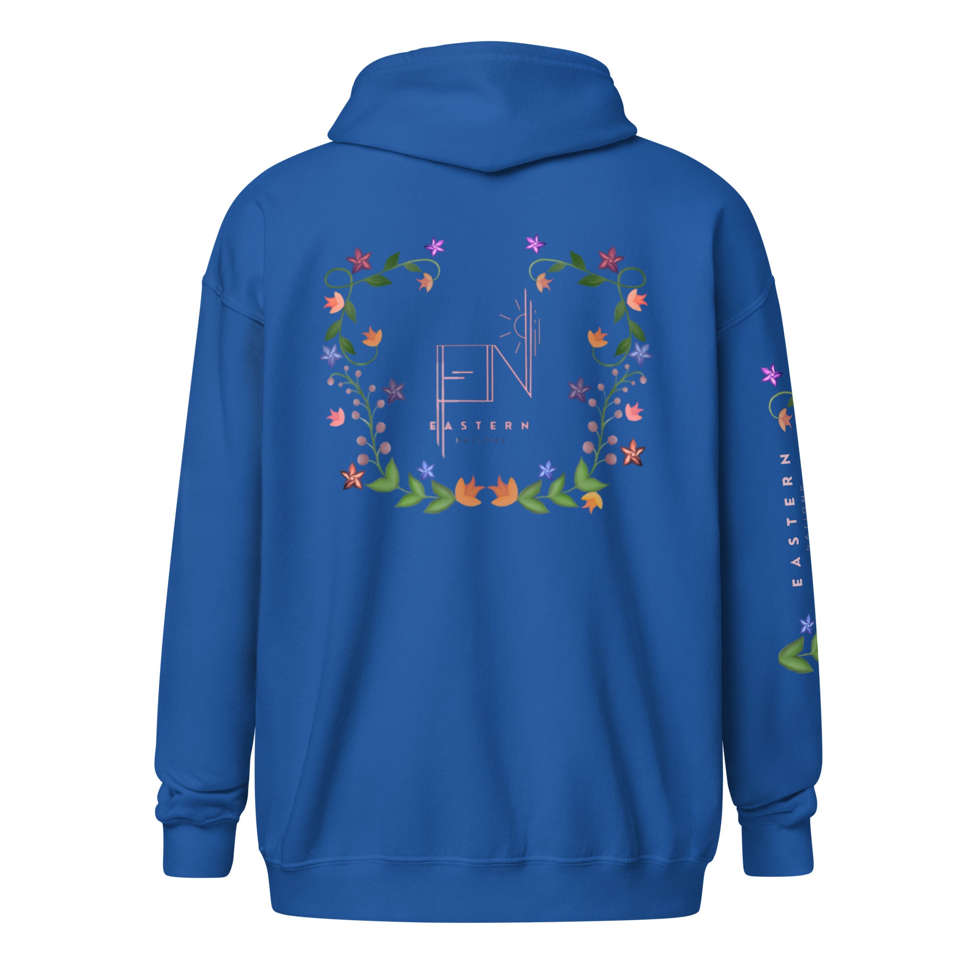 Floral Logo Unisex heavy blend zip hoodie