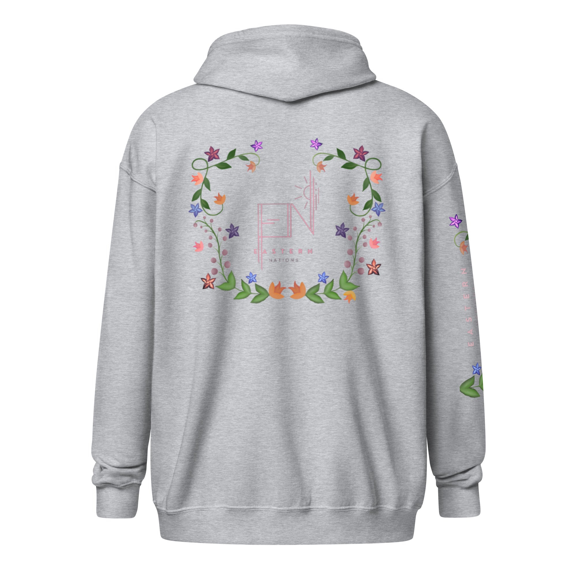 Floral Logo Unisex heavy blend zip hoodie