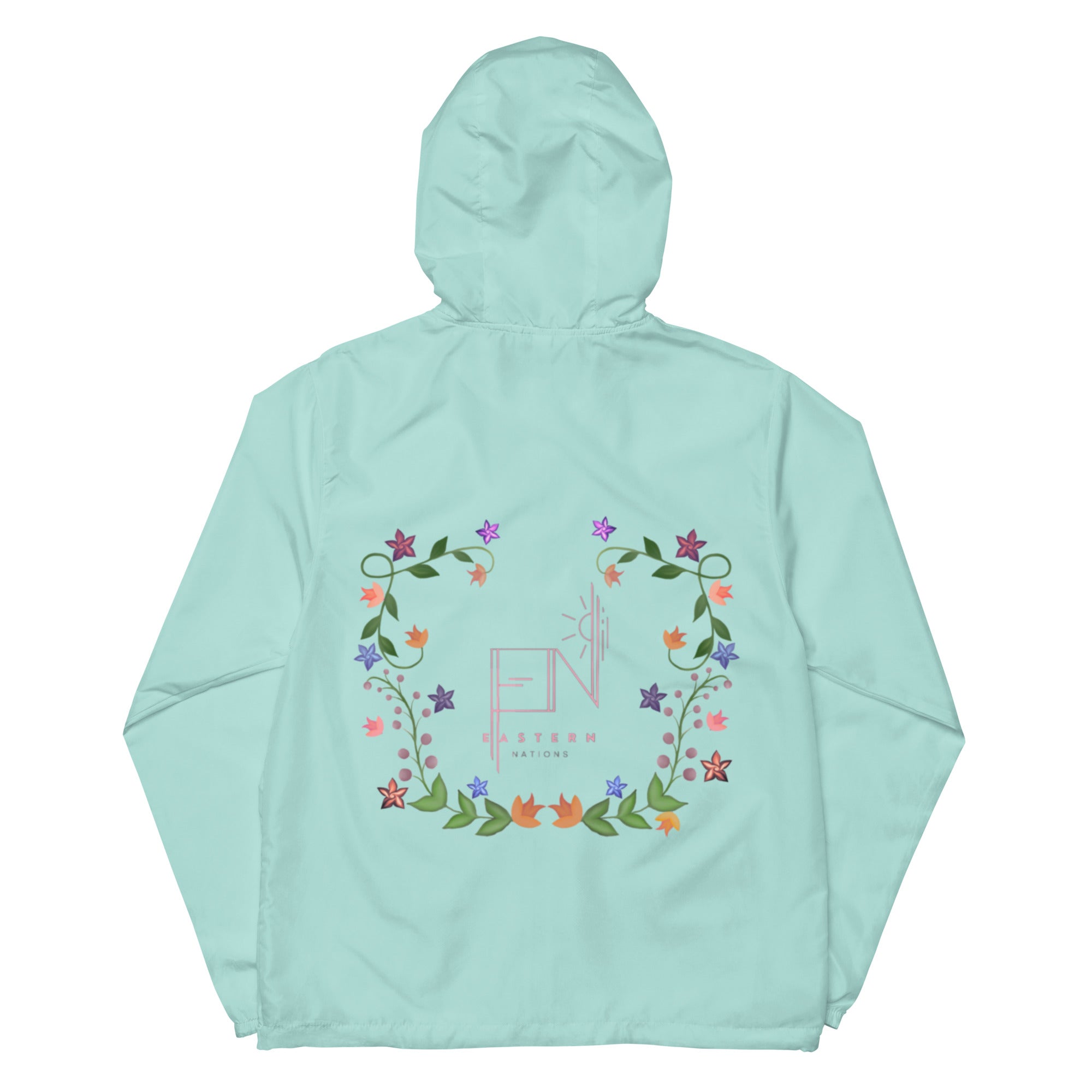 Floral Logo Unisex lightweight zip up windbreaker