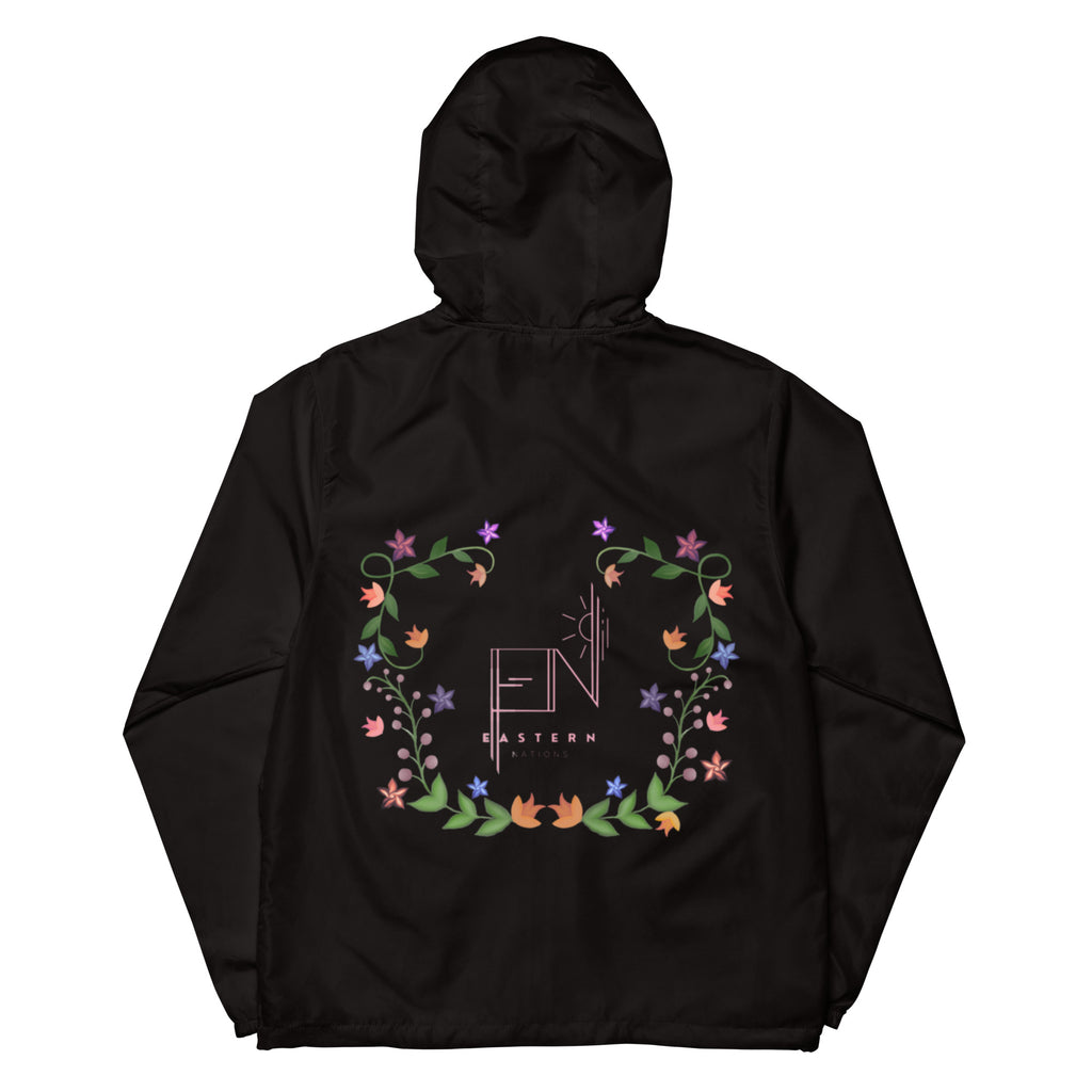 Floral Logo Unisex lightweight zip up windbreaker