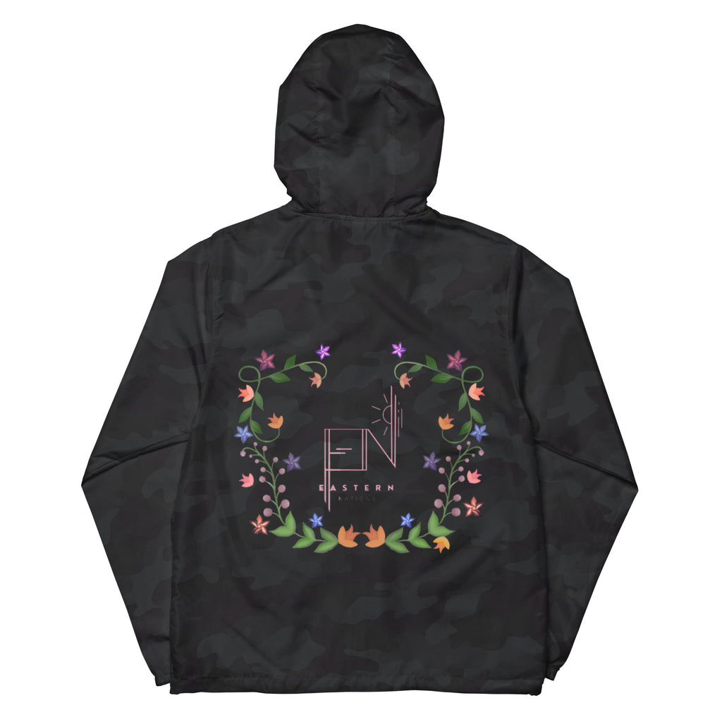 Floral Logo Unisex lightweight zip up windbreaker