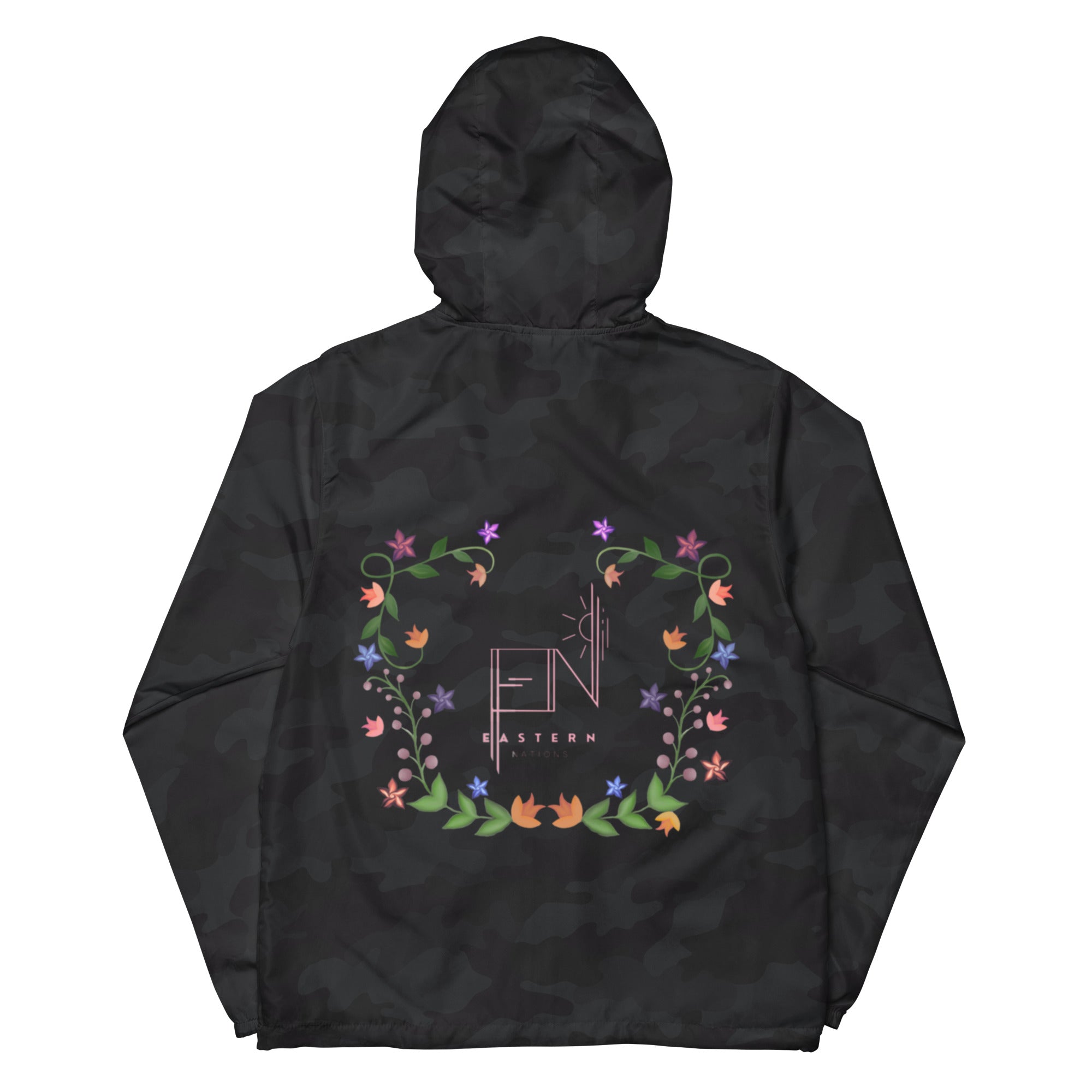 Floral Logo Unisex lightweight zip up windbreaker