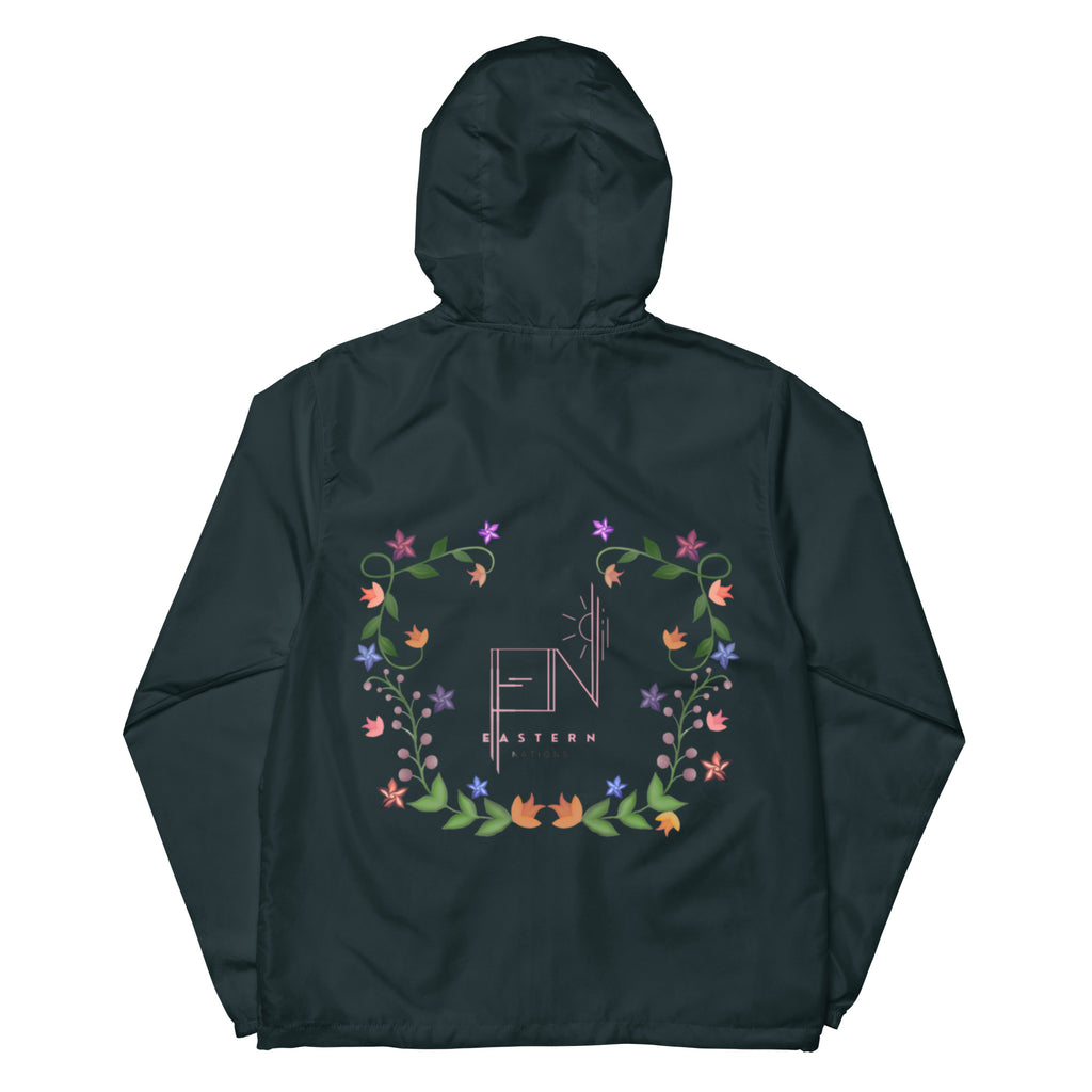 Floral Logo Unisex lightweight zip up windbreaker