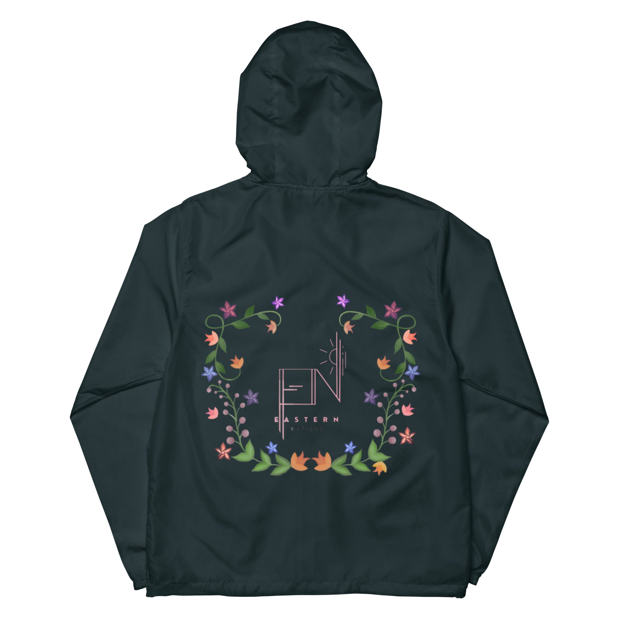 Floral Logo Unisex lightweight zip up windbreaker
