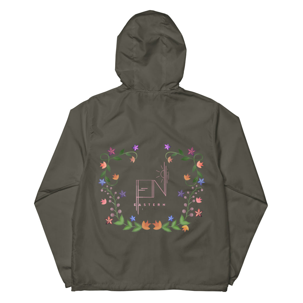 Floral Logo Unisex lightweight zip up windbreaker