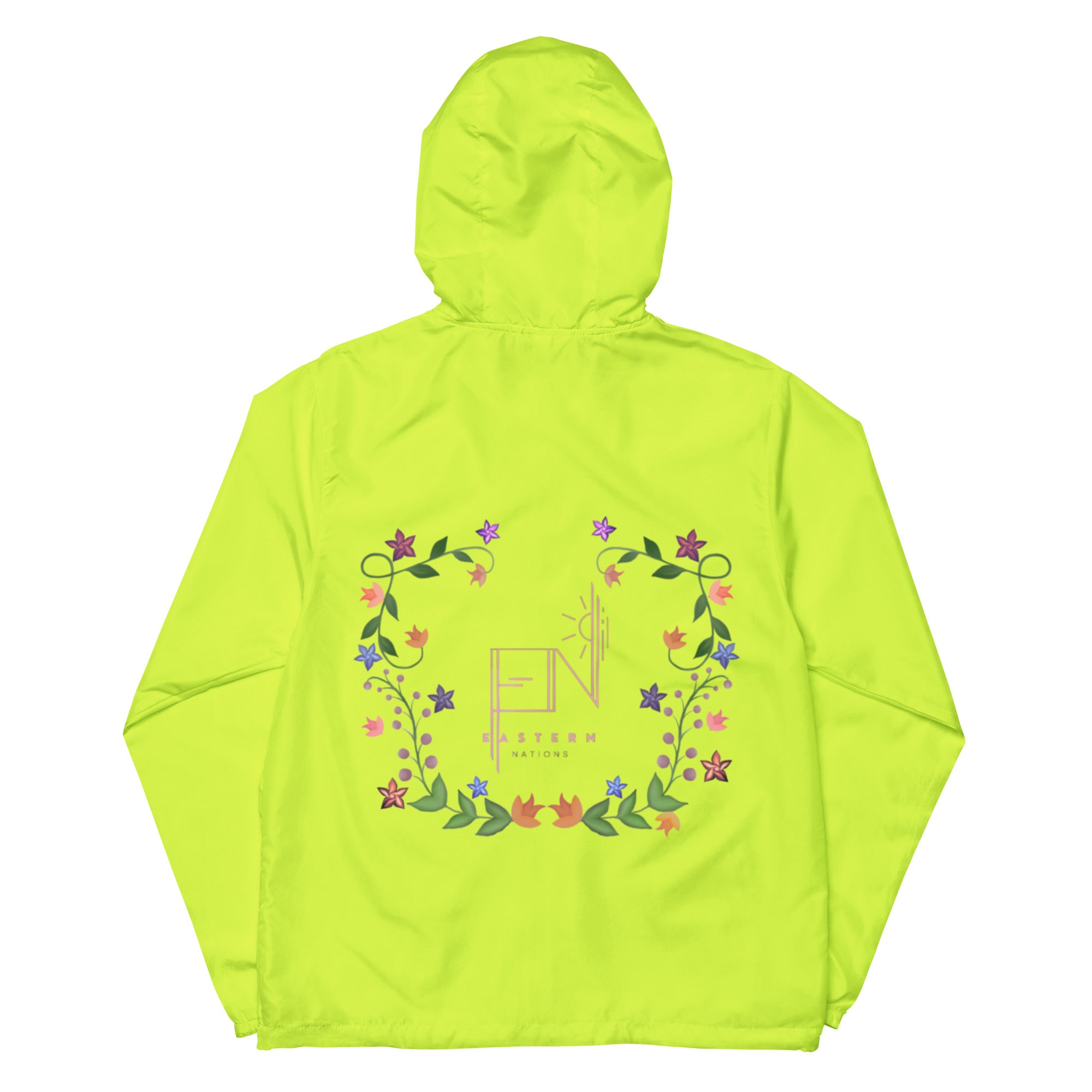 Floral Logo Unisex lightweight zip up windbreaker