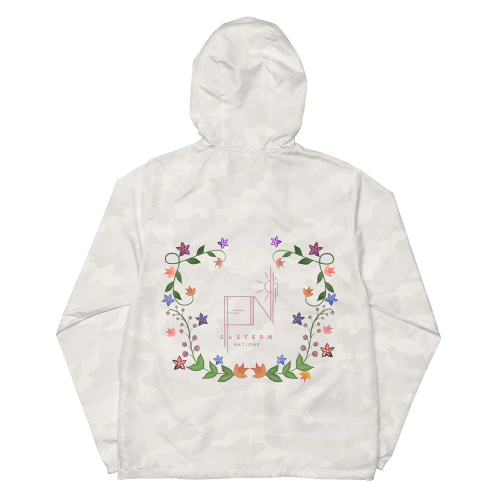 Floral Logo Unisex lightweight zip up windbreaker