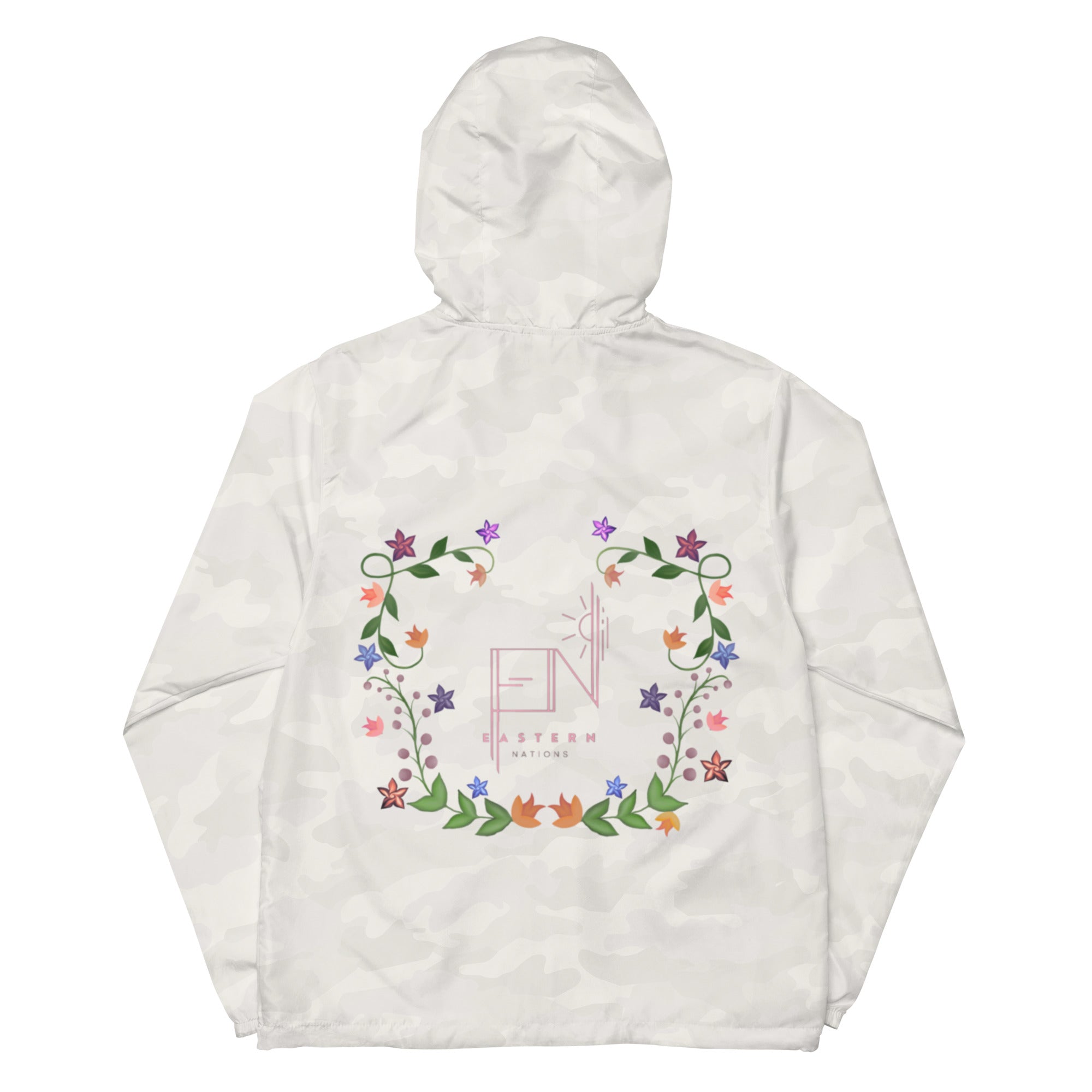 Floral Logo Unisex lightweight zip up windbreaker